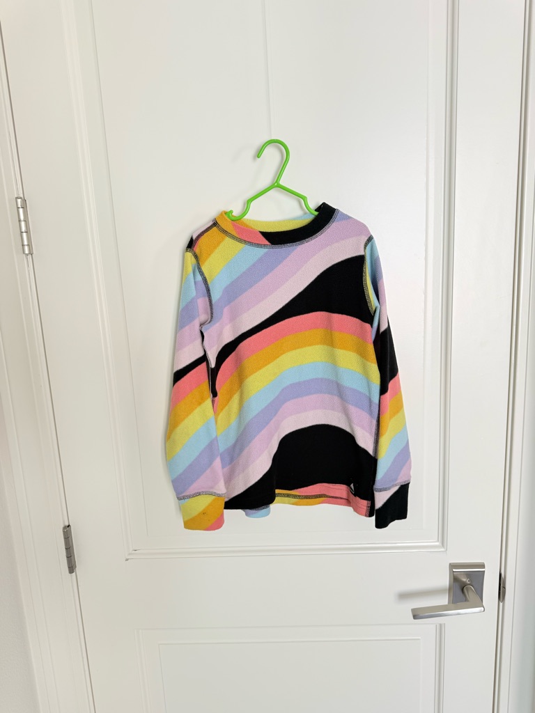 Burton Kids Rainbow Fleece Base Layer Top Sweatshirt Dryride Ultrawick Xs 5 Kids